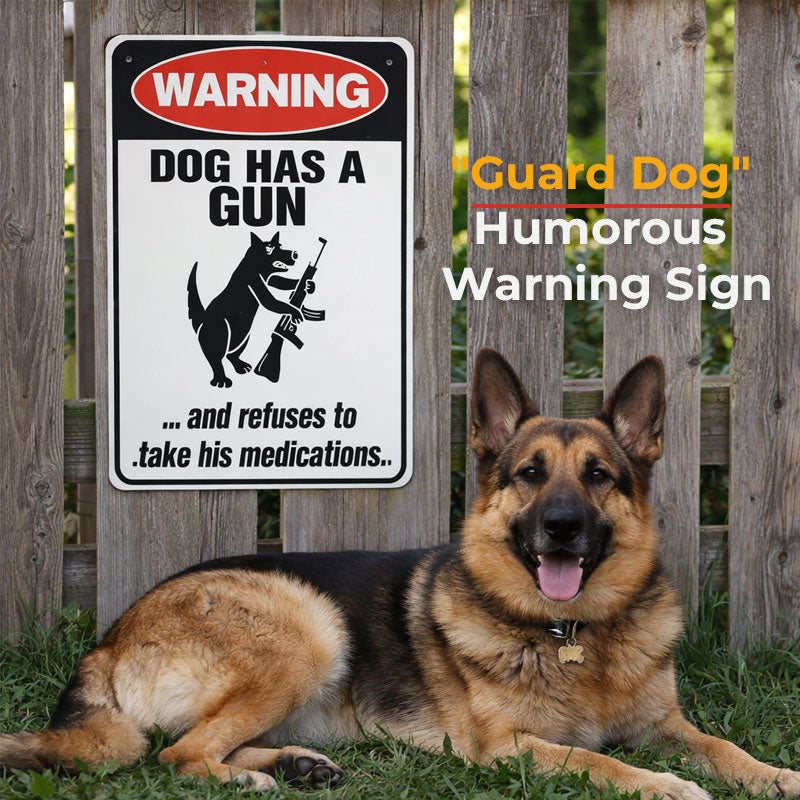 Witziges Warnschild „Wachhund“ 🐶 – Sorgen Sie für Gesprächsstoff in Ihrer Nachbarschaft!