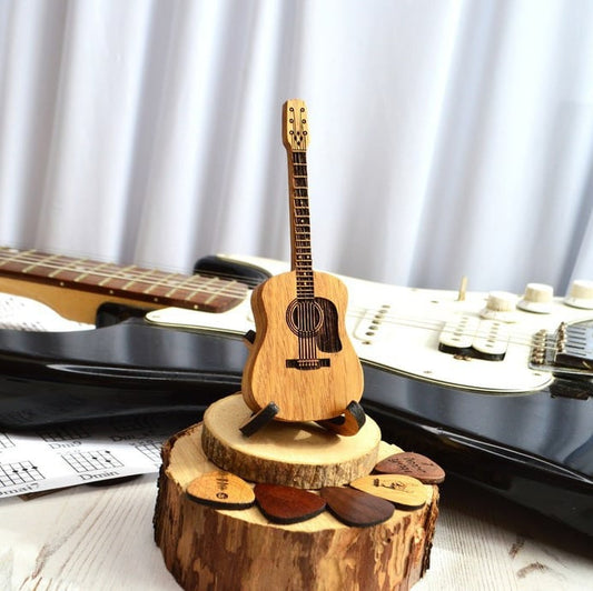 Plektrumbox aus Holz für Akustikgitarren🎸
