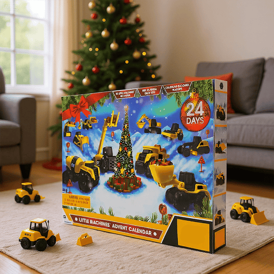 🔥LETZTER TAG 49 % RABATT🔥24-tägiger Weihnachts-Countdown-Kalender mit Baufahrzeug