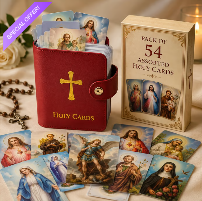 ✝️ Katholischer Kartenhalter aus Leder