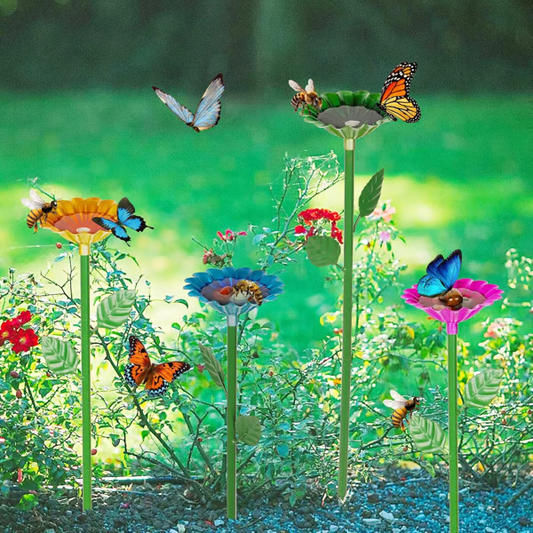 🐝🌷Bienen- und Schmetterlings-Wasserspender mit Blumendesign🎁 MEHR KAUFEN, MEHR SPAREN/🐝🌷Bee and Butterfly Water Feeder with Flower Design