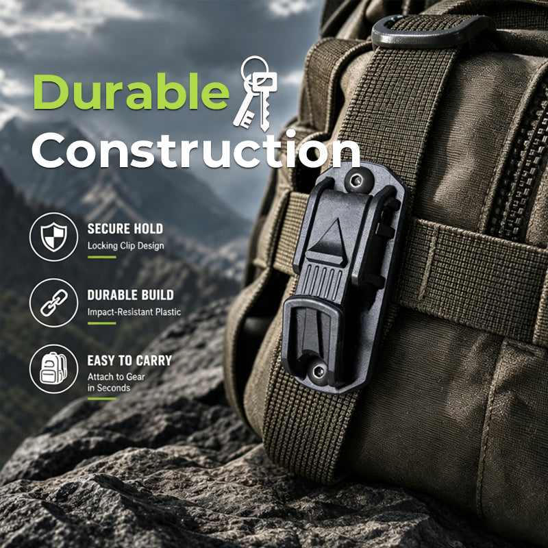 Taktischer Schlüsselanhänger mit Schnellverschluss – EDC Schlüsselclip für Rucksack, Gürtel, Outdoor & Alltag