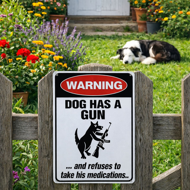 Witziges Warnschild „Wachhund“ 🐶 – Sorgen Sie für Gesprächsstoff in Ihrer Nachbarschaft!
