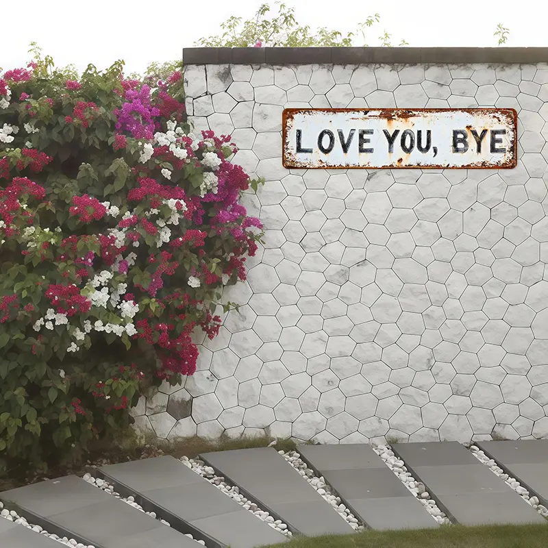 ❤️ Ich liebe dich, tschüss – Vintage-Metallschild