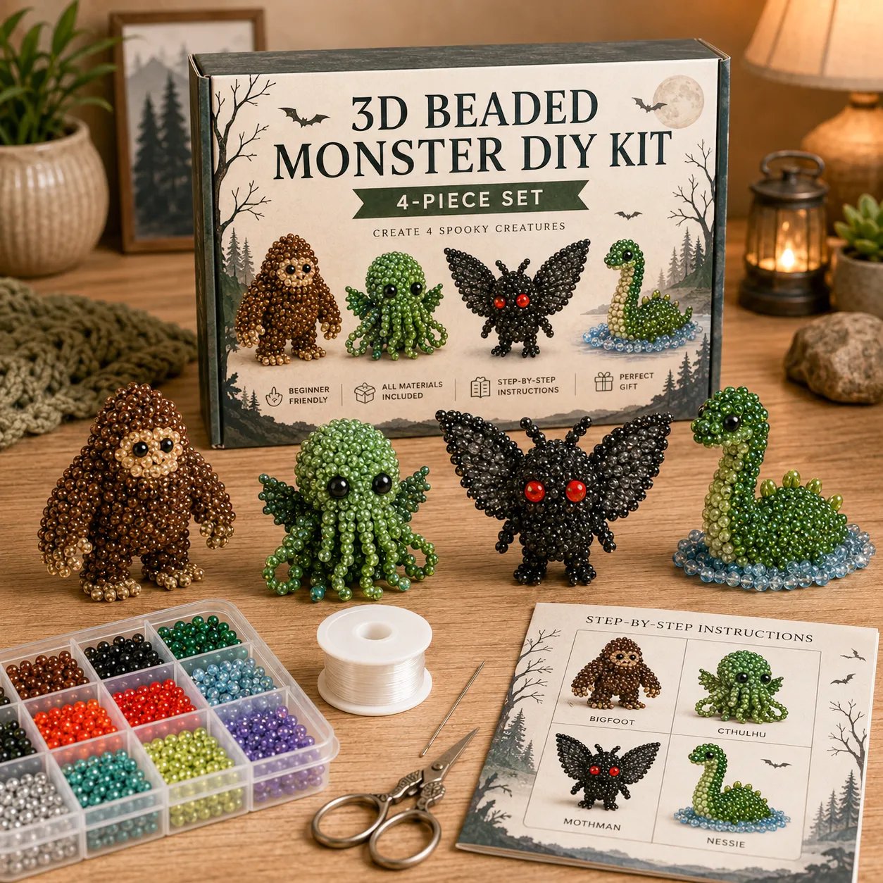 🧵✨ 3D Perlen Tier DIY Bastelset – Kreatives Geschenk zum Selbermachen