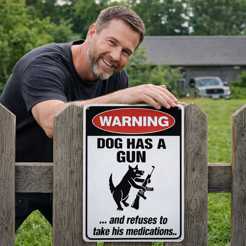 Witziges Warnschild „Wachhund“ 🐶 – Sorgen Sie für Gesprächsstoff in Ihrer Nachbarschaft!
