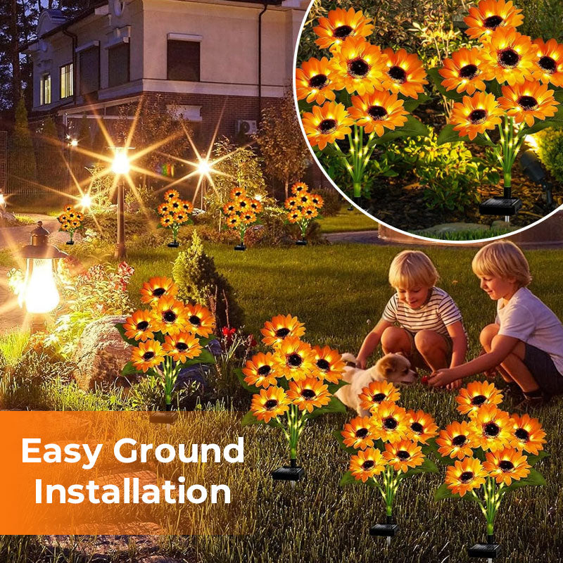 🌻 Solarbetriebene Sonnenblumen-Gartenstecker