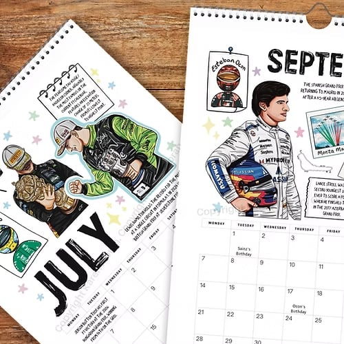 🏎️📅 F1-Sammelalbum-Rennkalender 2026 – Der ultimative Wandkalender für Rennsportfans