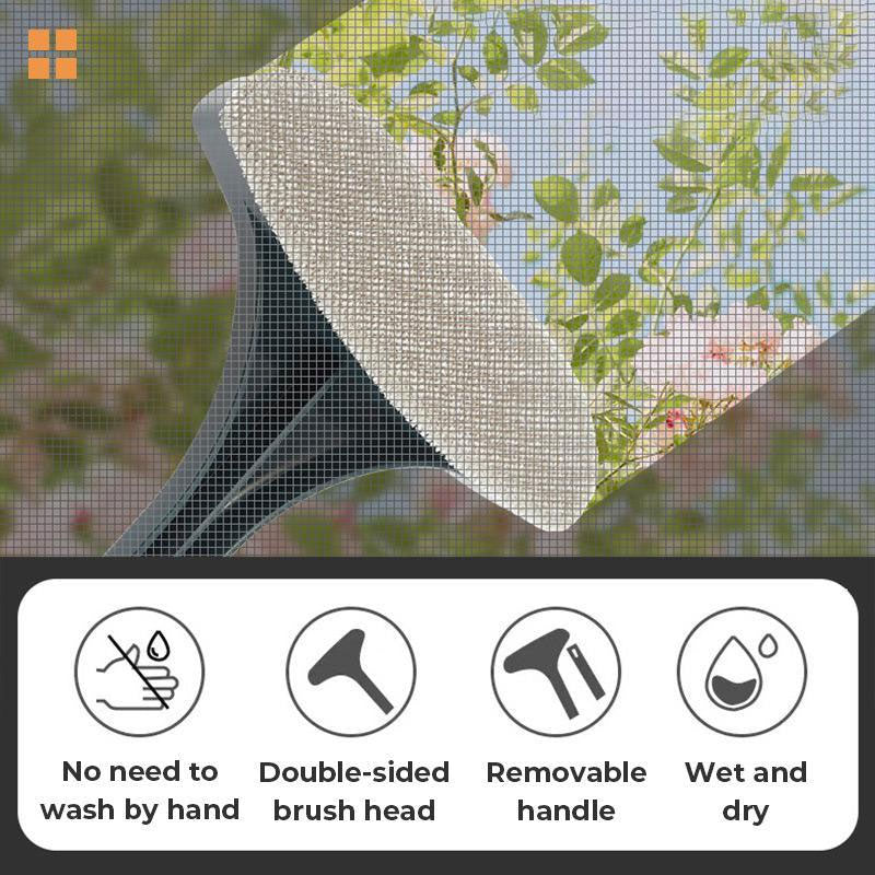 2-in-1-Fensterbürste für Glas und Fliegengitter