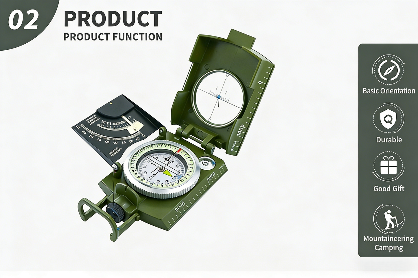 Multifunktionaler hochpräziser Militärkompass