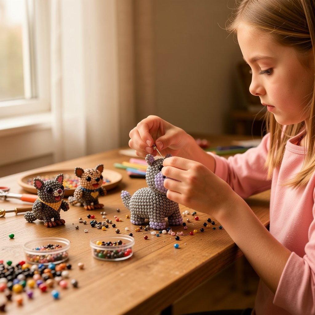 🧵✨ 3D Perlen Tier DIY Bastelset – Kreatives Geschenk zum Selbermachen
