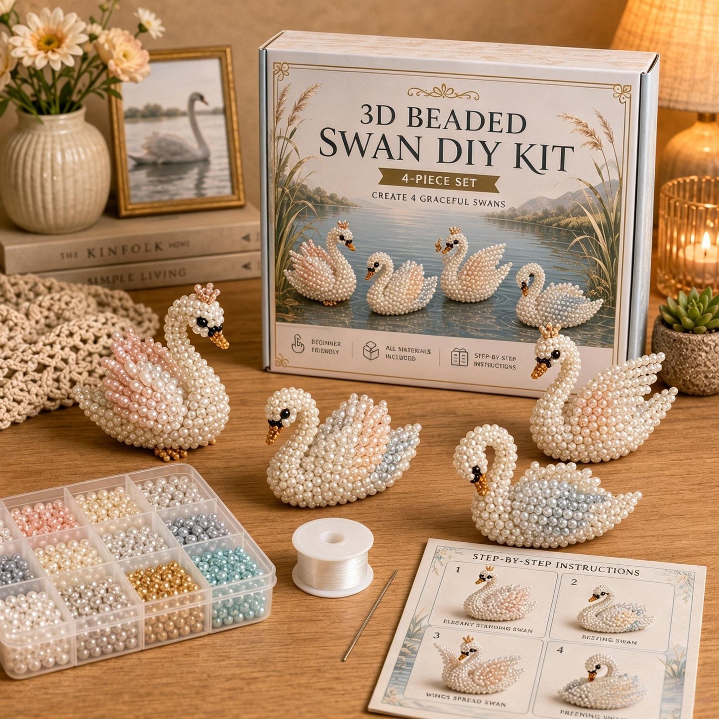 🧵✨ 3D Perlen Tier DIY Bastelset – Kreatives Geschenk zum Selbermachen