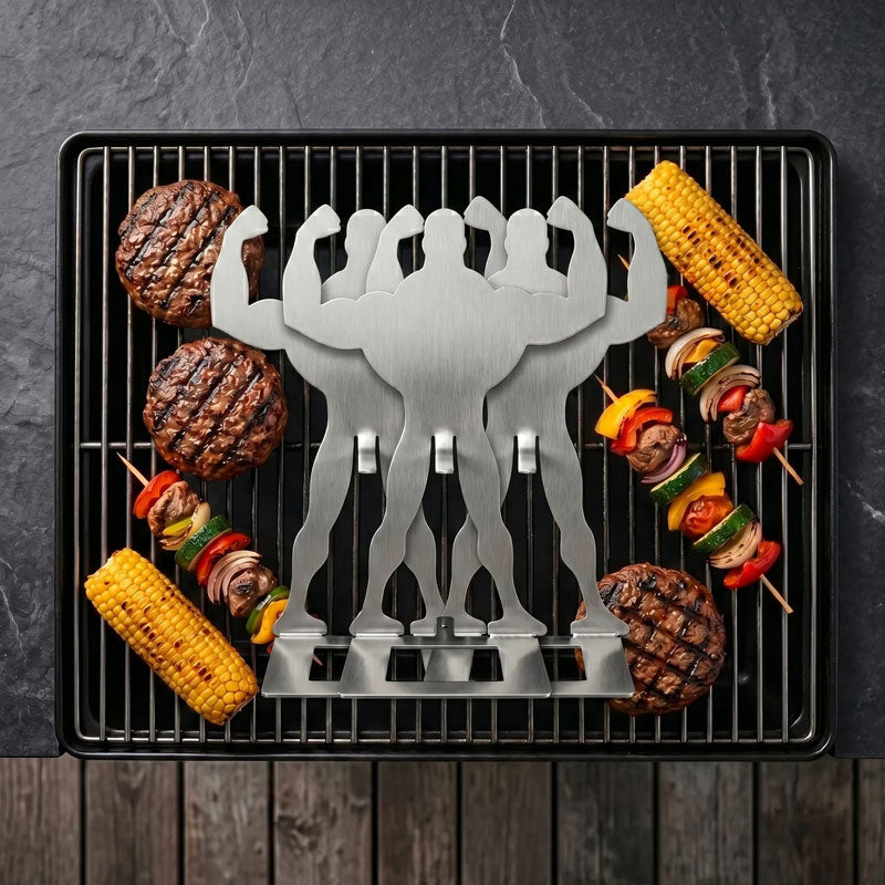 🔥 Lustiger Muskelmann Würstchenhalter für den Grill oder