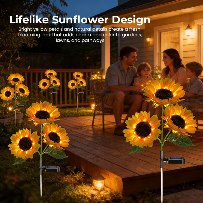 🌻 Solarbetriebene Sonnenblumen-Gartenstecker