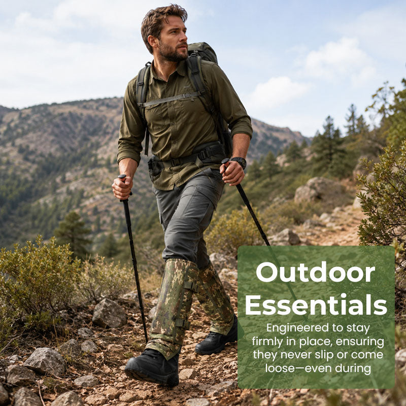 Robuste Outdoor-Beinschützer im Tarnmuster – Schutz für Wandern, Angeln, Jagd & Gartenarbeit