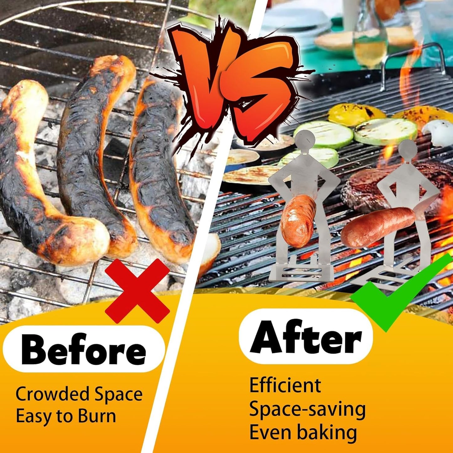 Grillwursthalter aus Edelstahl