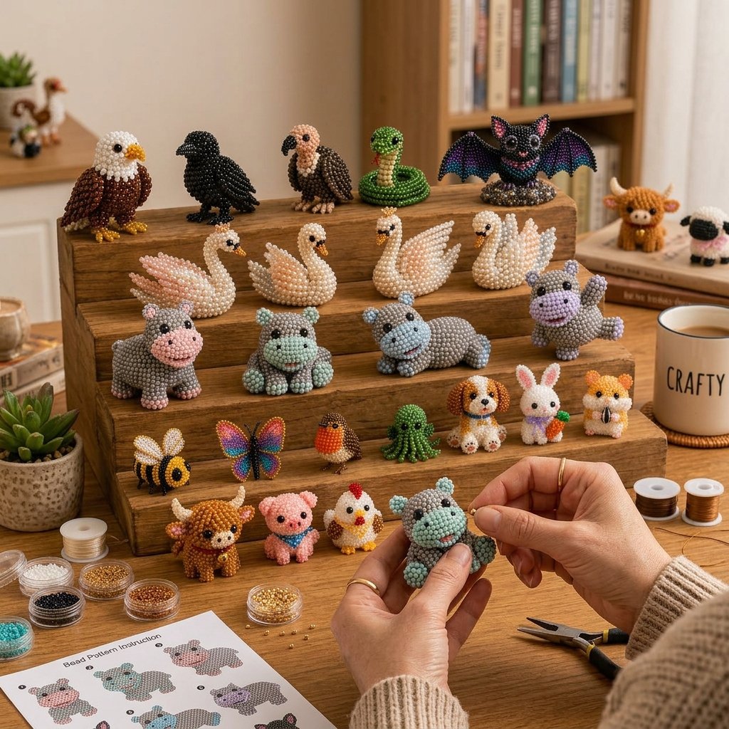 🧵✨ 3D Perlen Tier DIY Bastelset – Kreatives Geschenk zum Selbermachen