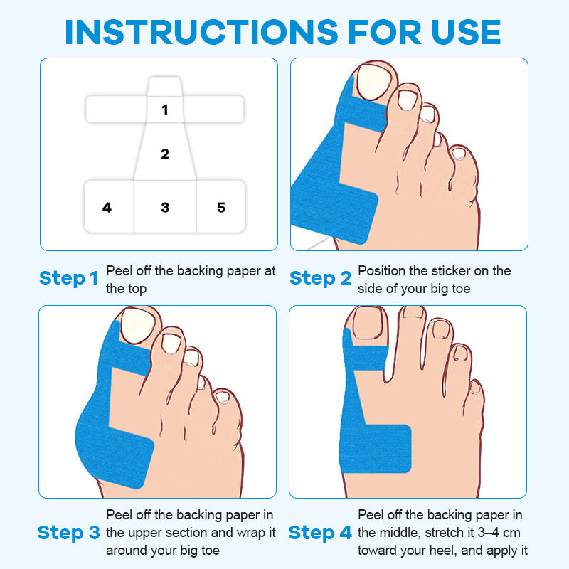 Vorgeschnittenes Hallux-Valgus Tape für Alltagsschuhe