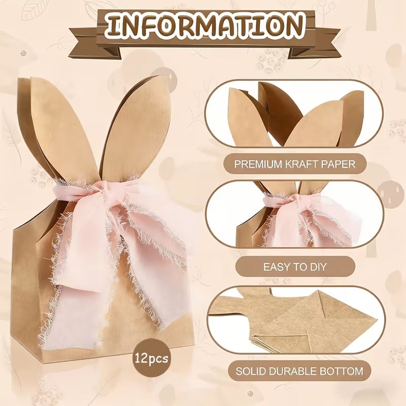 🐰 Osterhasen-Kraftpapier-Geschenktüten
