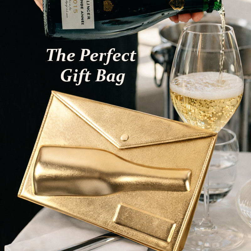 Die ultimative „Party-Starter“-Champagnertasche in Gold 🍾