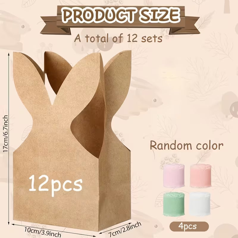 🐰 Osterhasen-Kraftpapier-Geschenktüten