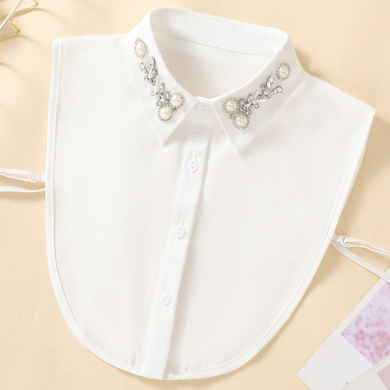 Diamant- und Perlen-Imitat-Halsband