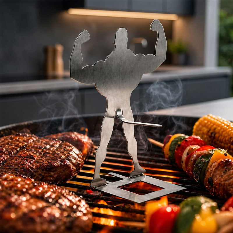 🔥 Lustiger Muskelmann Würstchenhalter für den Grill oder