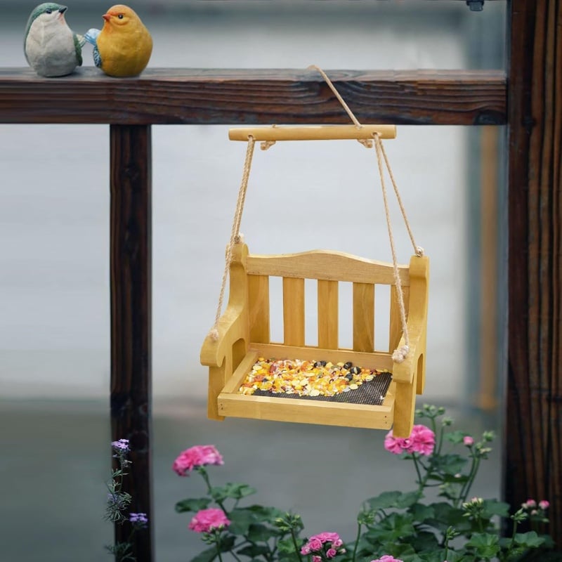 🐦 Schwingender Futterständer für Wildvögel im Außenbereich 🌸