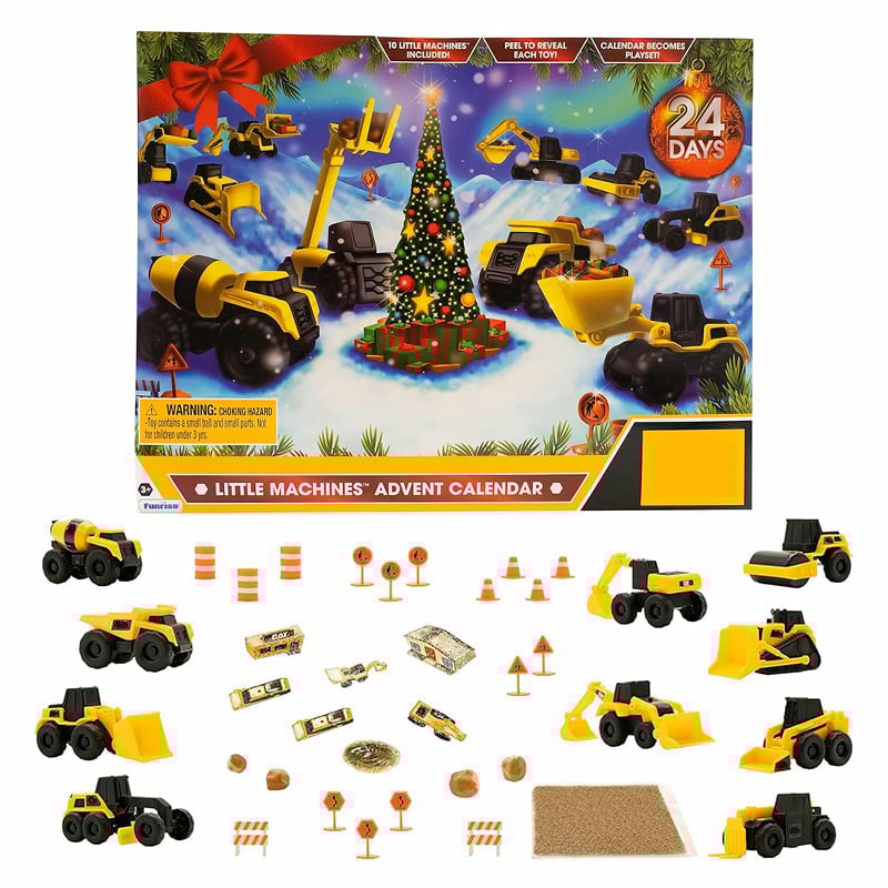 🔥LETZTER TAG 49 % RABATT🔥24-tägiger Weihnachts-Countdown-Kalender mit Baufahrzeug