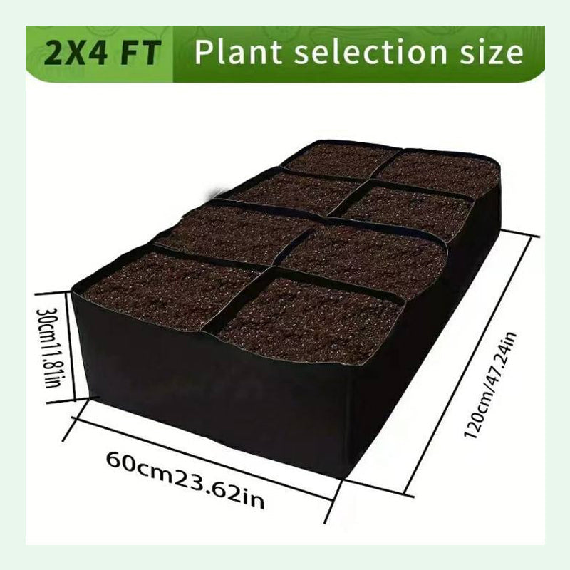 8-Fächer Pflanzbeet aus Stoff für Kräuter, Gemüse & Blumen
