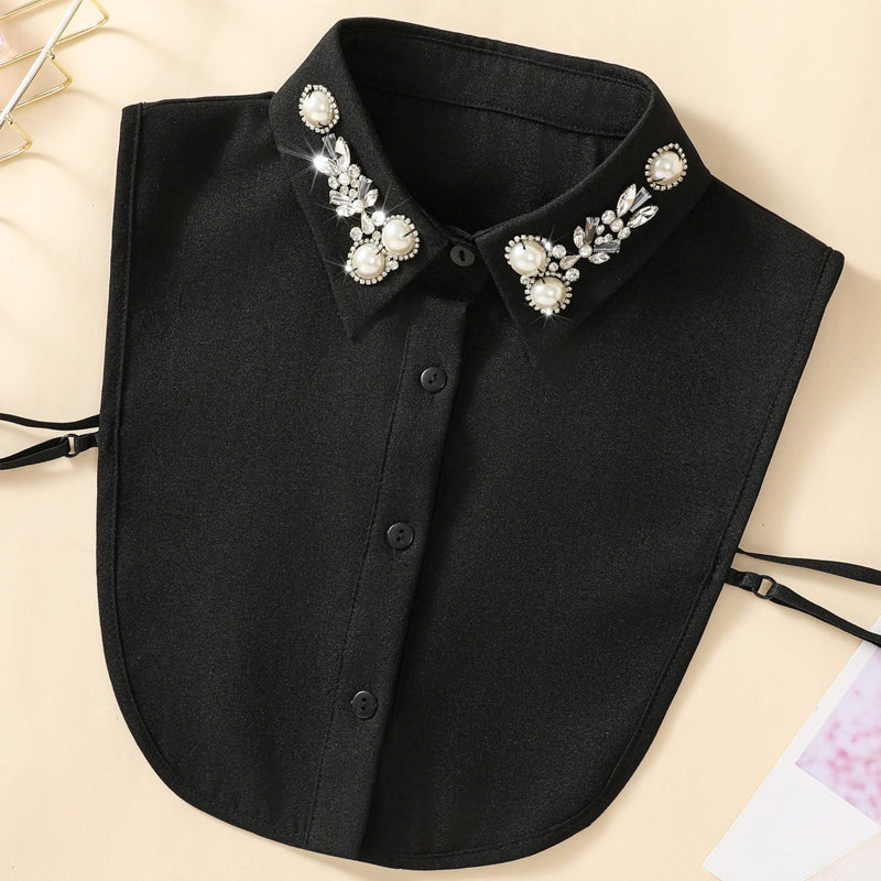 Diamant- und Perlen-Imitat-Halsband