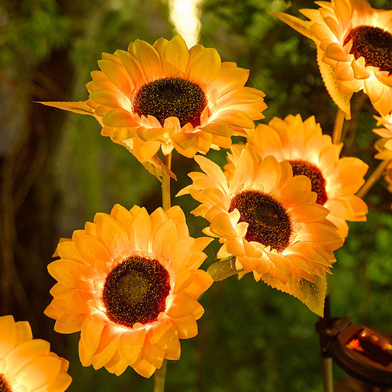 🌻 Solarbetriebene Sonnenblumen-Gartenstecker