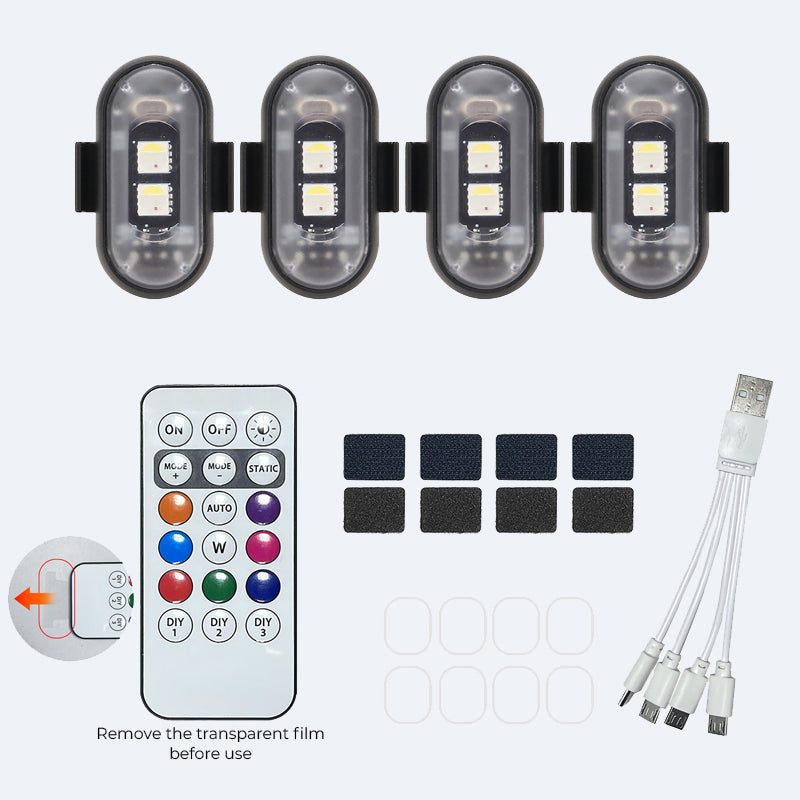 🚗 Ambientebeleuchtung fürs Auto mit Klettverschluss