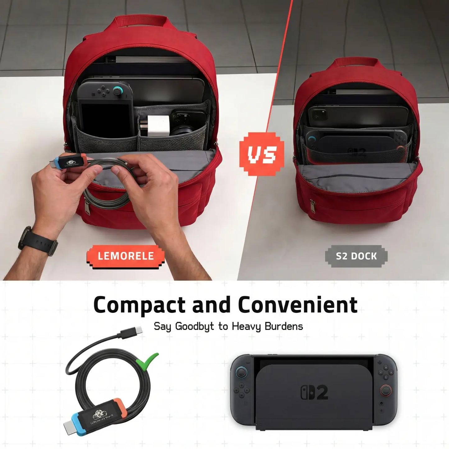 USB-C auf HDMI Gaming Adapter – Kompakte Dock-Alternative für Handheld-Konsole, TV, Monitor & Projektor