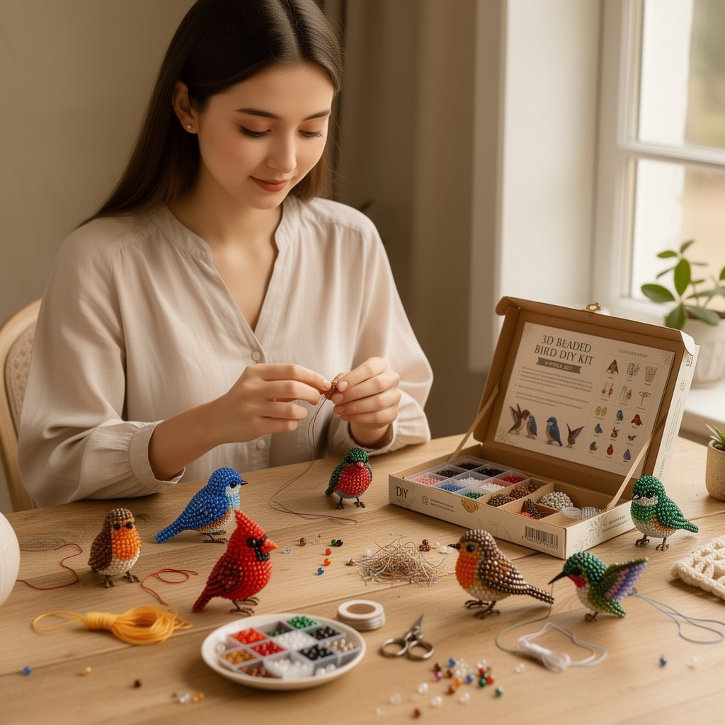 🧵✨ 3D Perlen Tier DIY Bastelset – Kreatives Geschenk zum Selbermachen