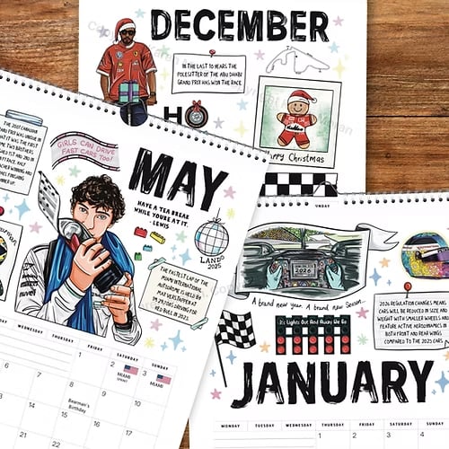 🏎️📅 F1-Sammelalbum-Rennkalender 2026 – Der ultimative Wandkalender für Rennsportfans
