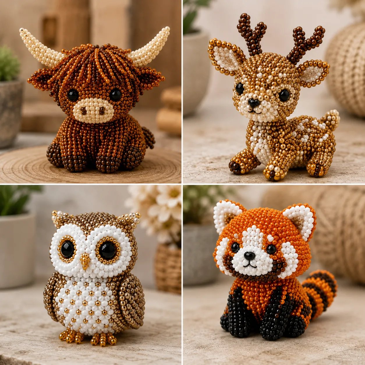 🧵✨ 3D Perlen Tier DIY Bastelset – Kreatives Geschenk zum Selbermachen