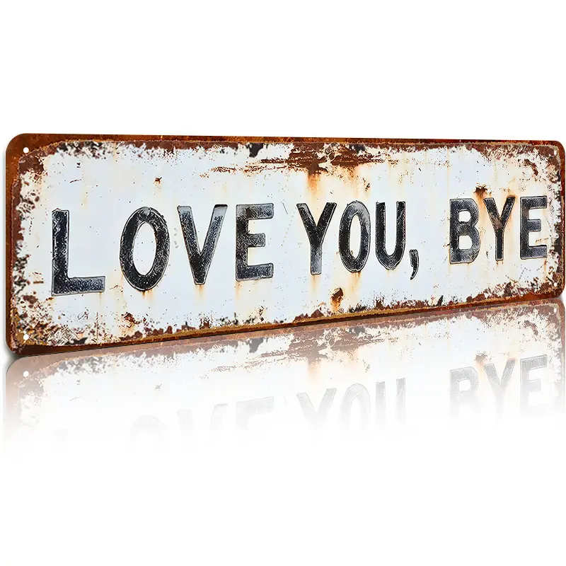 ❤️ Ich liebe dich, tschüss – Vintage-Metallschild